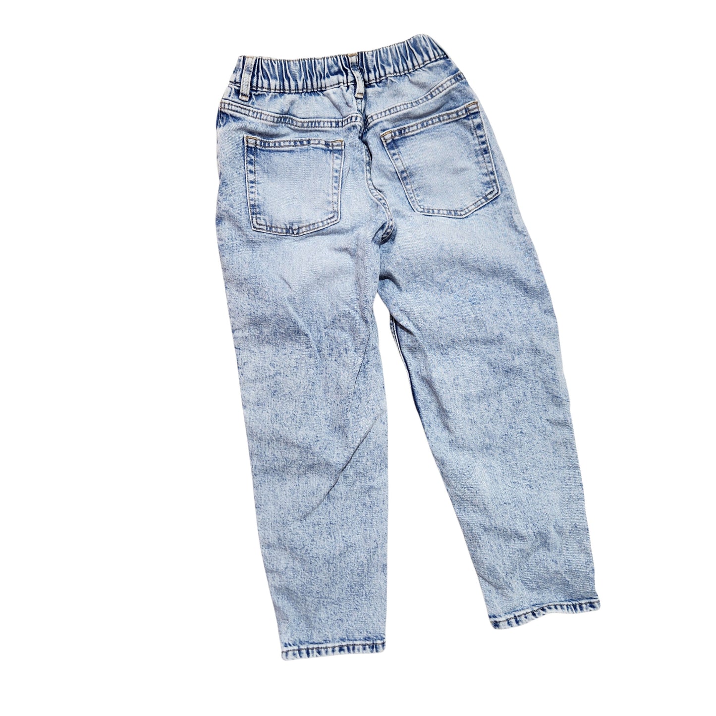 H&M | ג'ינס MOM FIT לבנות מידה 6-7 | מראה משופשף