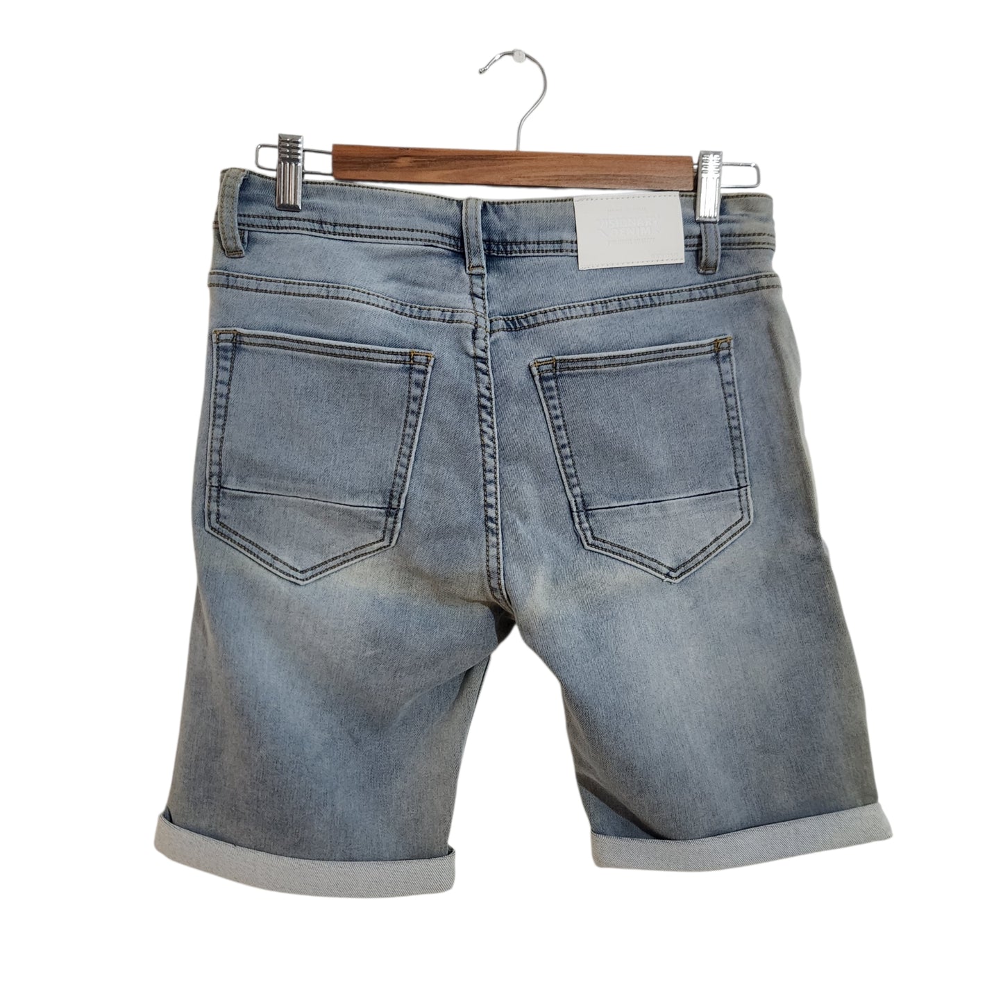 VISIONARY DENIM | מכנסי ג'ינס קצרים לגבר מידה 28 | כחול בהיר