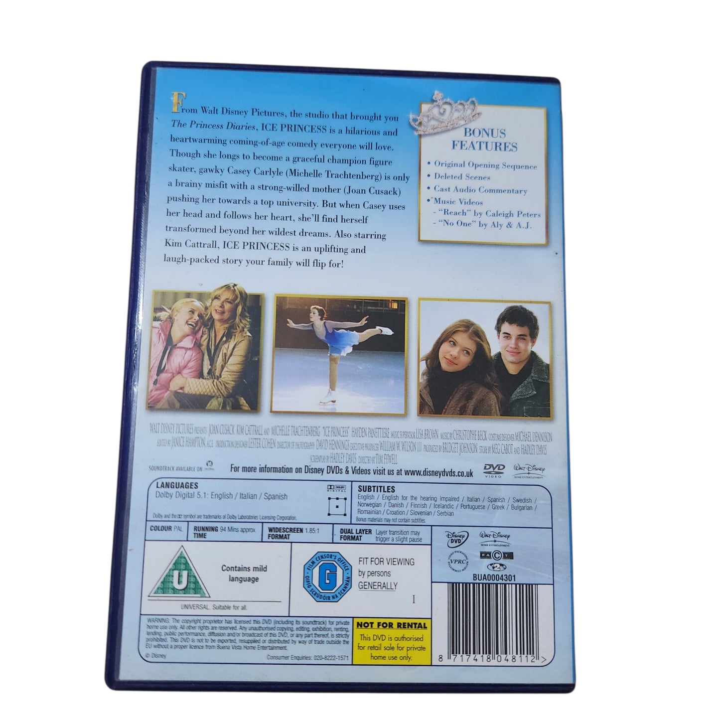 Ice Princess | נסיכת הקרח | DVD מקורי של Disney