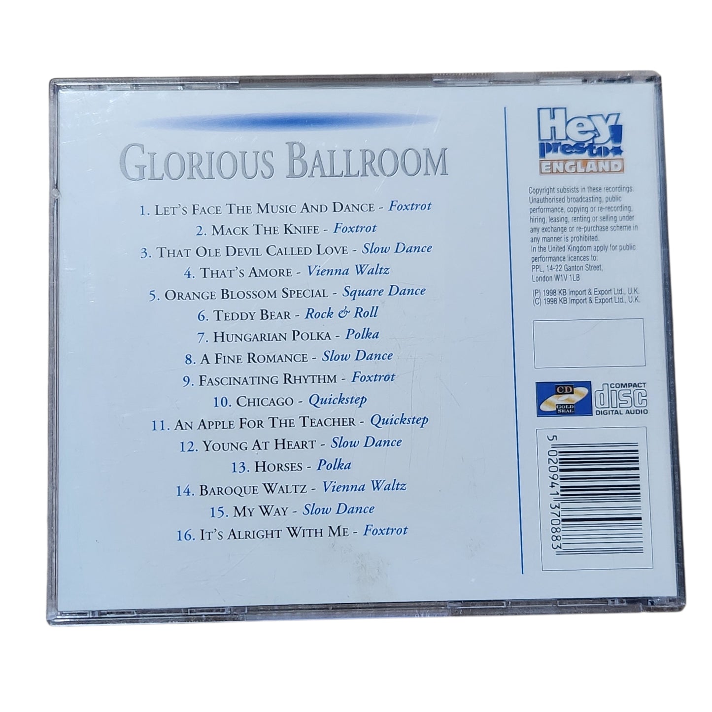 Glorious Ballroom | מוזיקת ריקודים סלוניים | CD מקורי