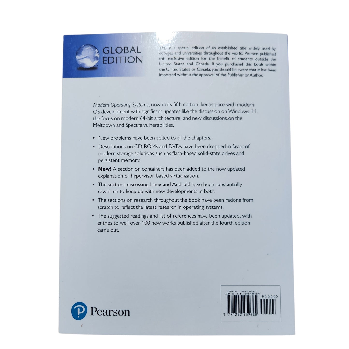 Modern Operating Systems 5th Edition | Tanenbaum & Bos | Pearson Global Edition | 2024