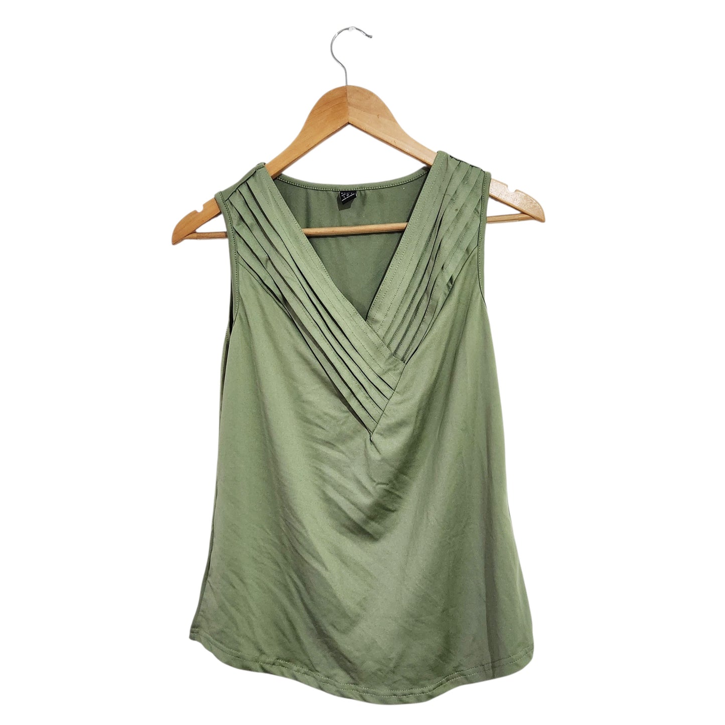 SHEIN | גופיית וי לנשים מידה S | ירוק זית
