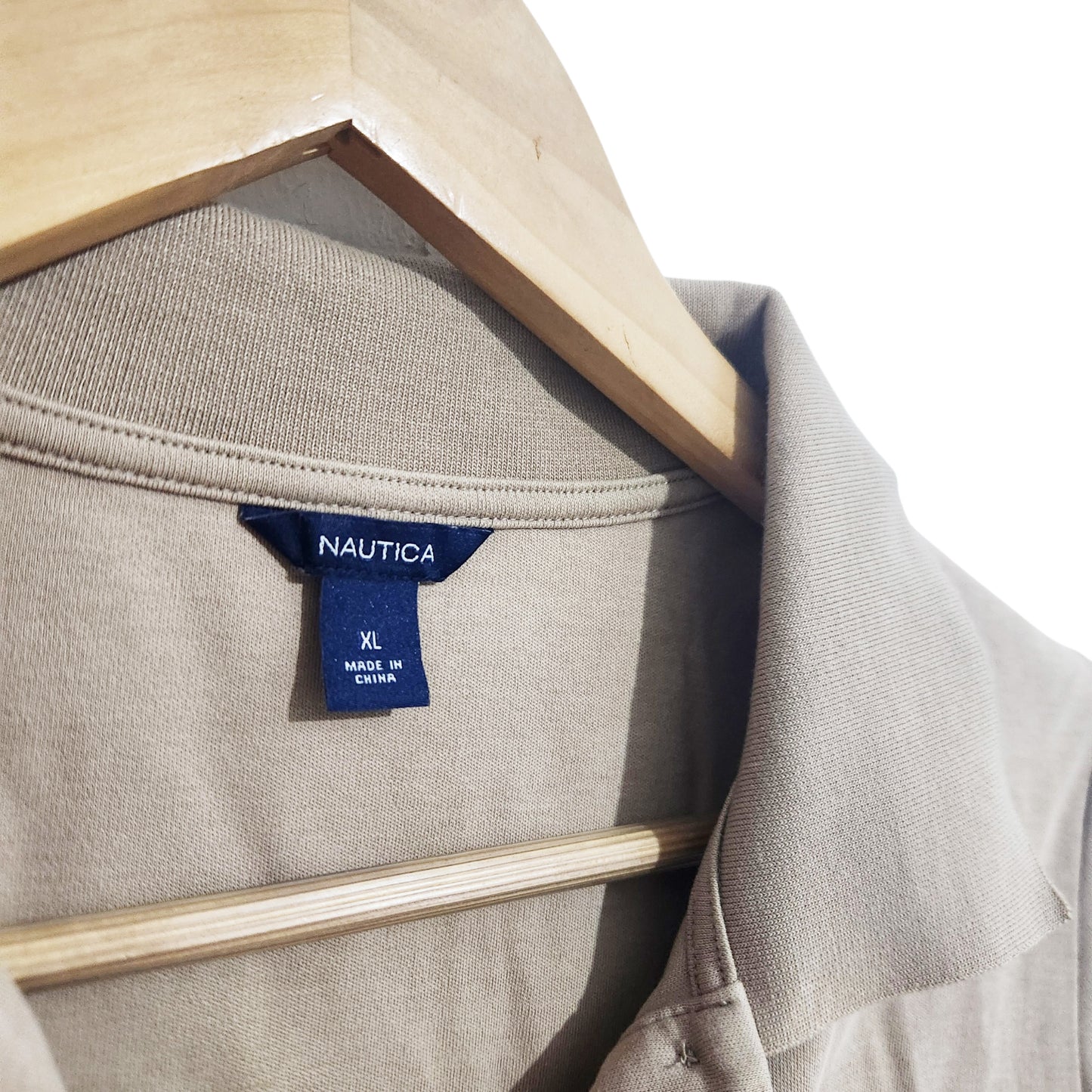 NAUTICA | חולצת פולו לנשים | מידה XL | בז' | במצב טוב
