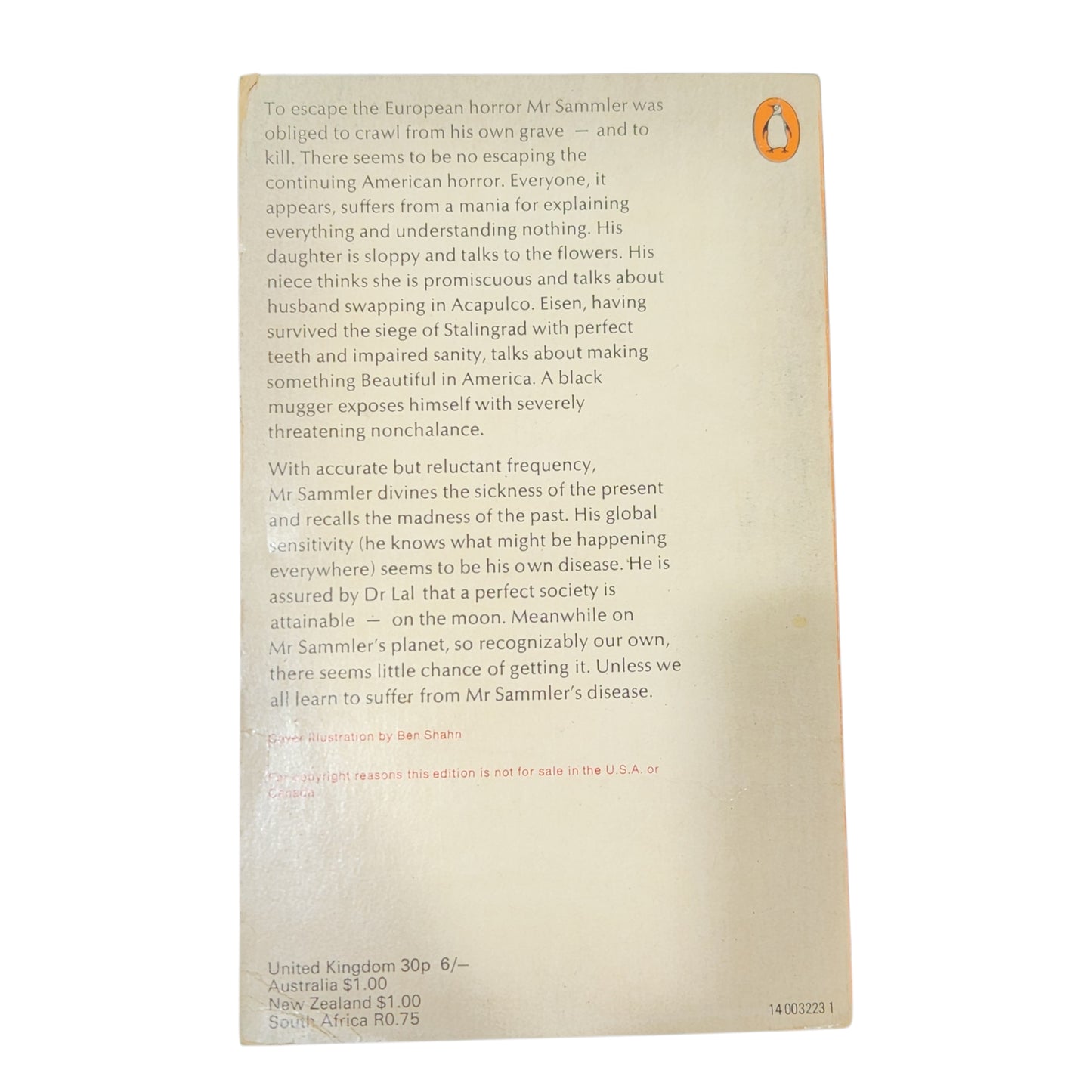 Mr Sammler's Planet – Saul Bellow (Penguin Books)