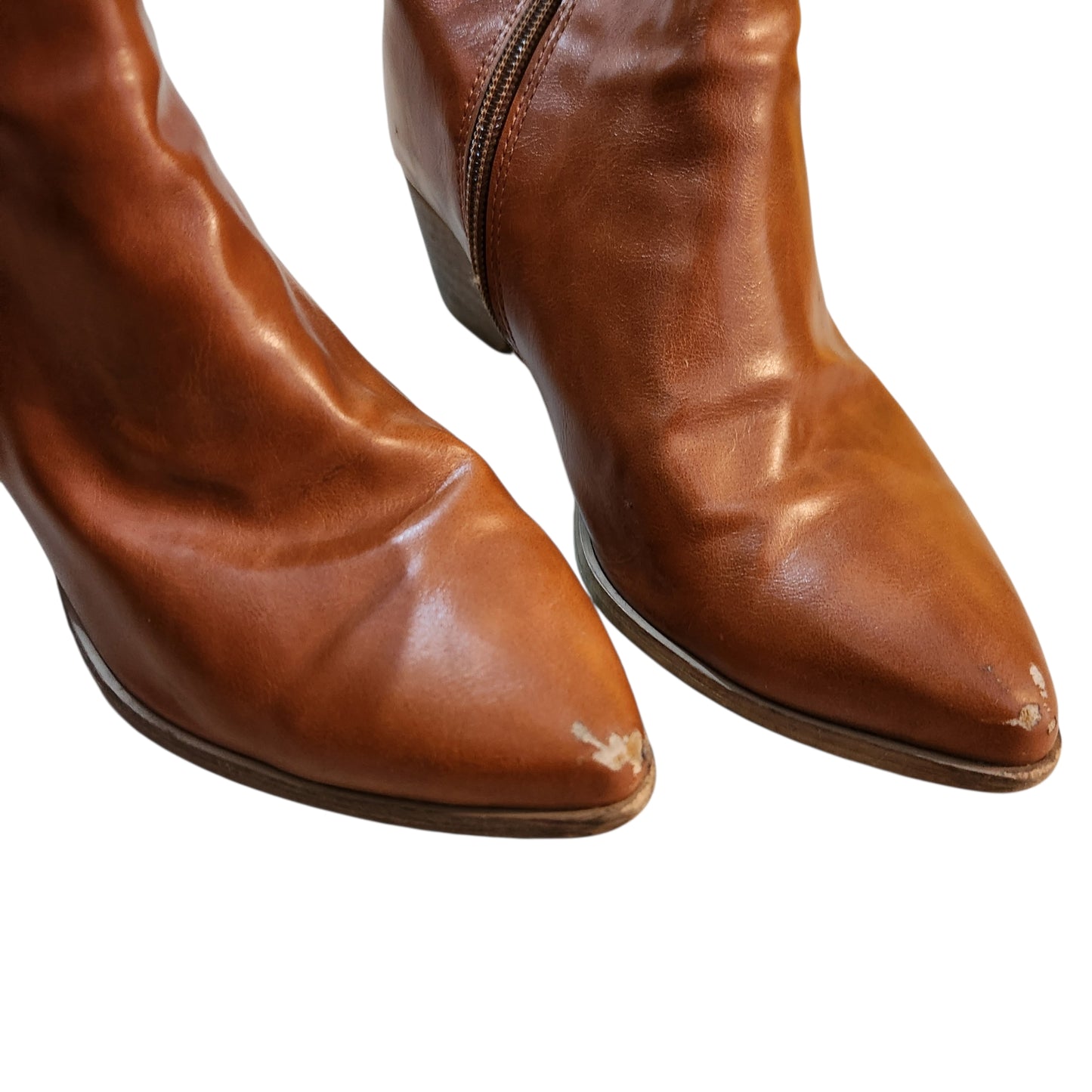 CAMDEN & SHOES | מגפוני עור לנשים מידה 38 | קאמל