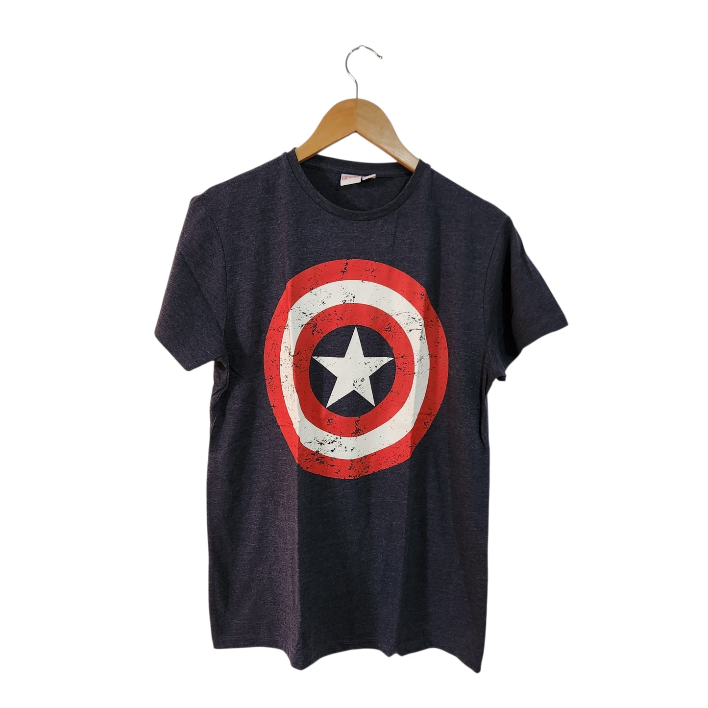 MARVEL | חולצת טי לגבר מידה M | Captain America אפור כהה