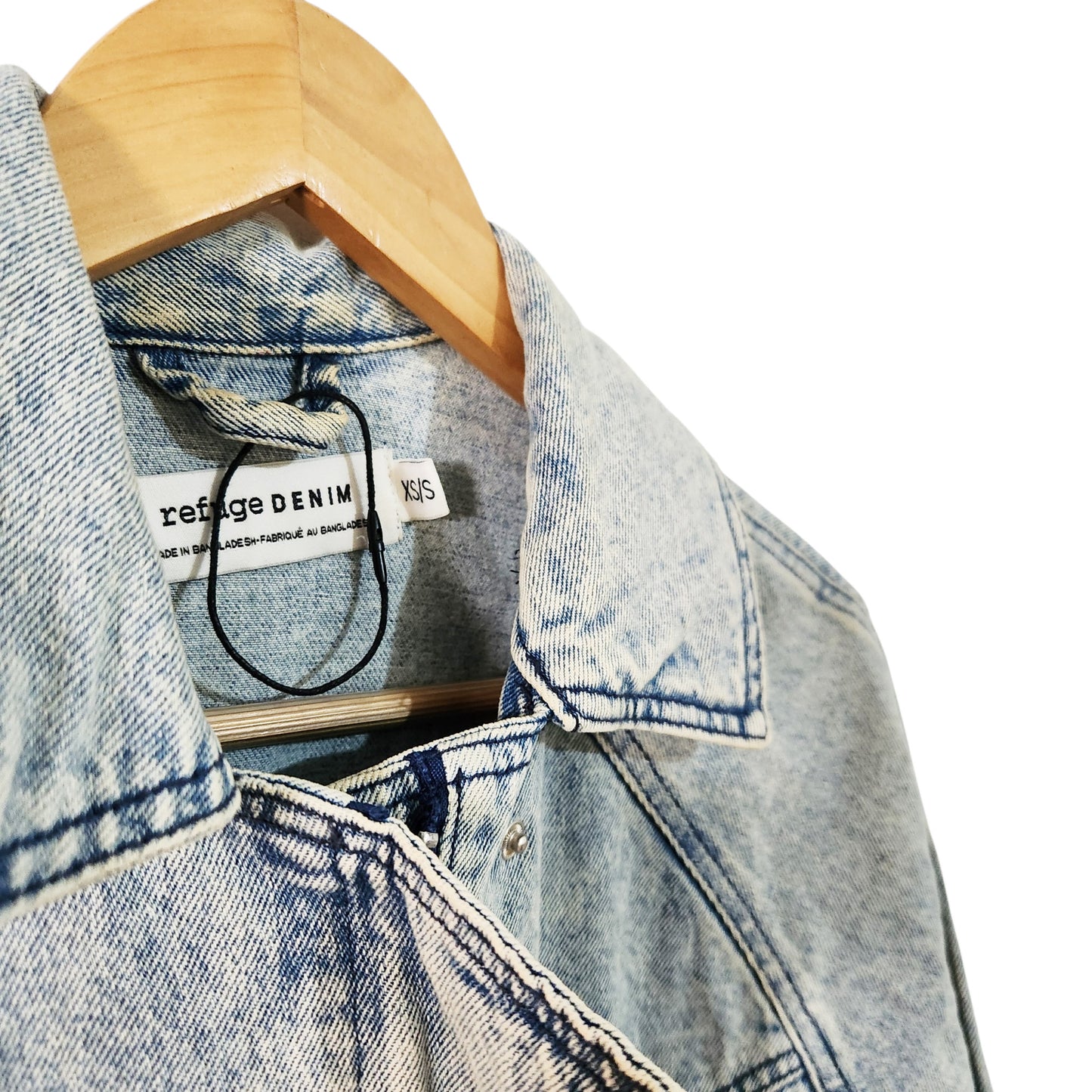 REFUGE DENIM | ג'קט ג'ינס לנשים מידה XS/S | כחול בהיר