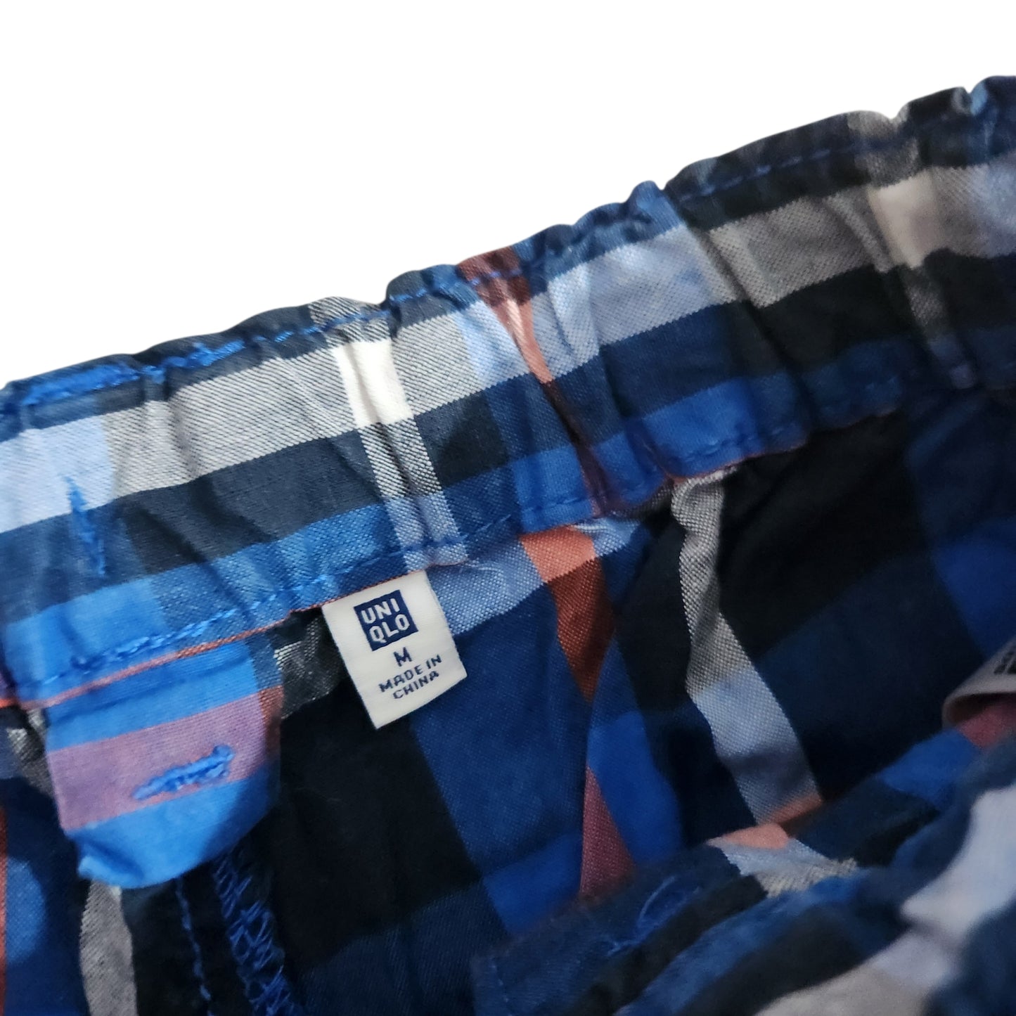 UNIQLO מכנסי ברמודה משובצים לילדים מידה M (גיל 8–9)