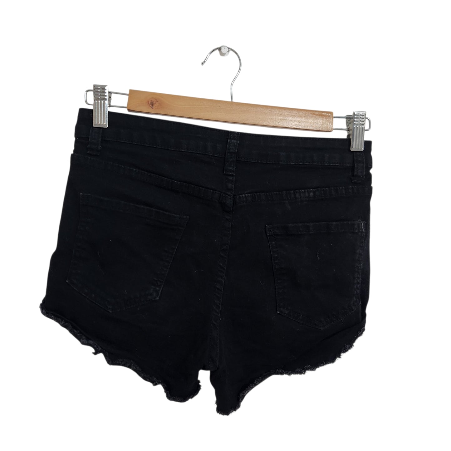 SHEIN מכנסי ג'ינס קצרים שחורים לנשים מידה S
