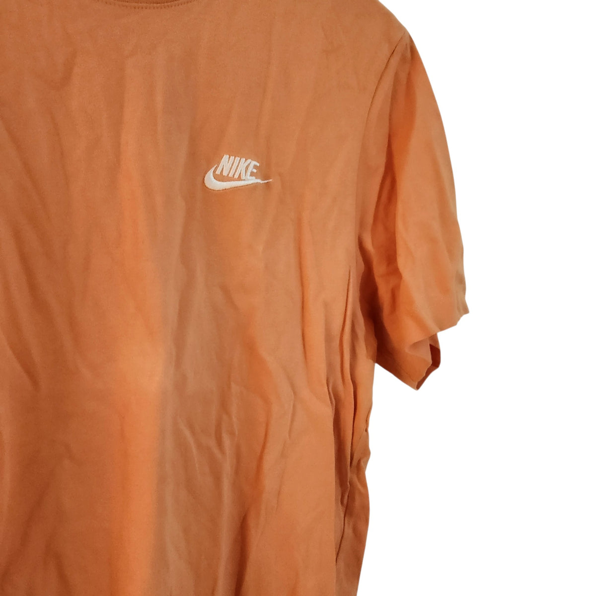 NIKE | חולצת טי כתומה לגבר | מידה L | מוכתמת