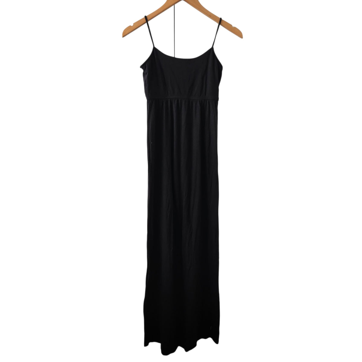 S.WEAR | שמלת מקסי שחורה עם כתפיות דקות | אישה | XS