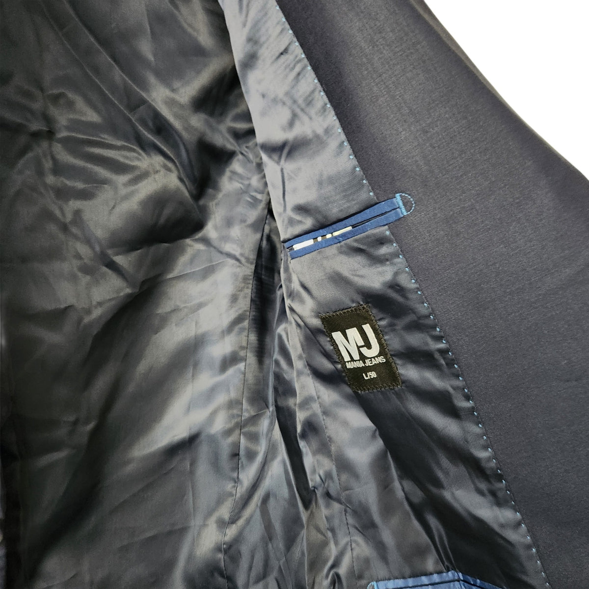 MANIA JEANS | בלייזר מחויט כחול כהה | גבר | L/50
