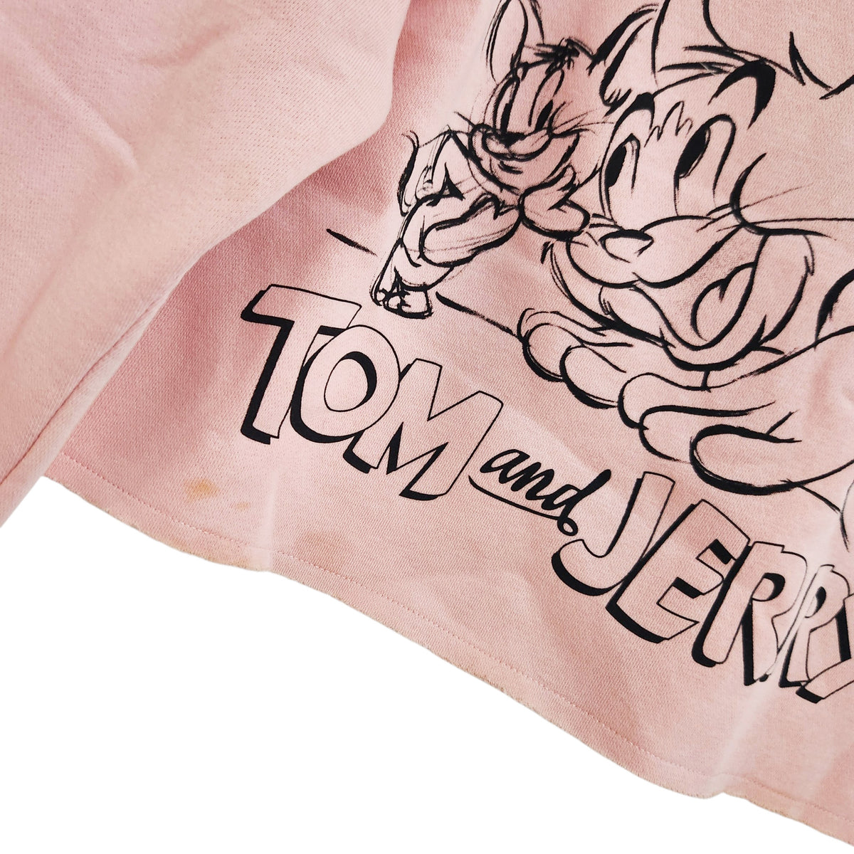 HOODIES | סווטשירט קרופ Tom and Jerry ורוד | נשים | M/L