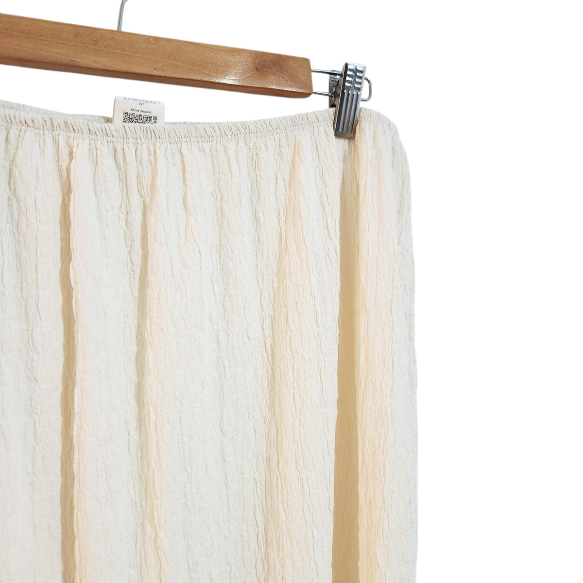 SHEIN | חצאית מקסי בטקסטורה מקומטת | נשים | XXL | שמנת