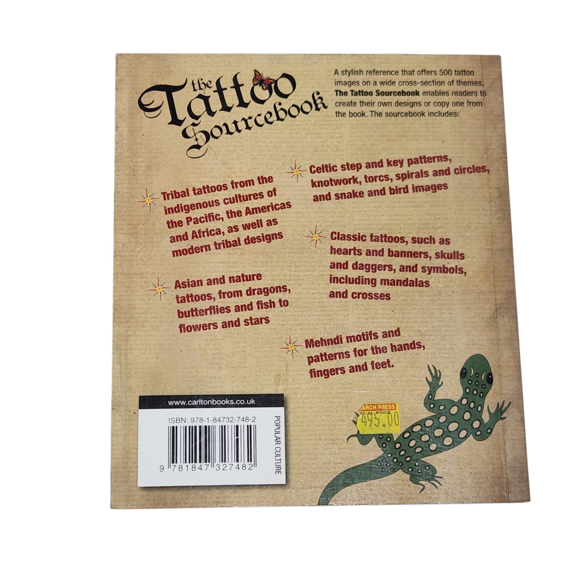 The Tattoo Sourcebook | Andy Sloss & Zaynab Mirza | ספר עיצובי קעקועים באנגלית