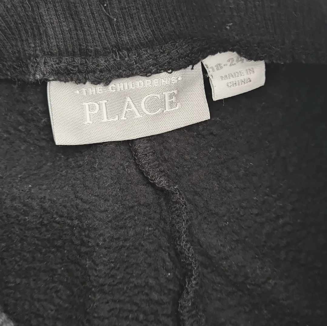 THE CHILDREN PLACE טרנינג שחור גיל 18-24 חודשים