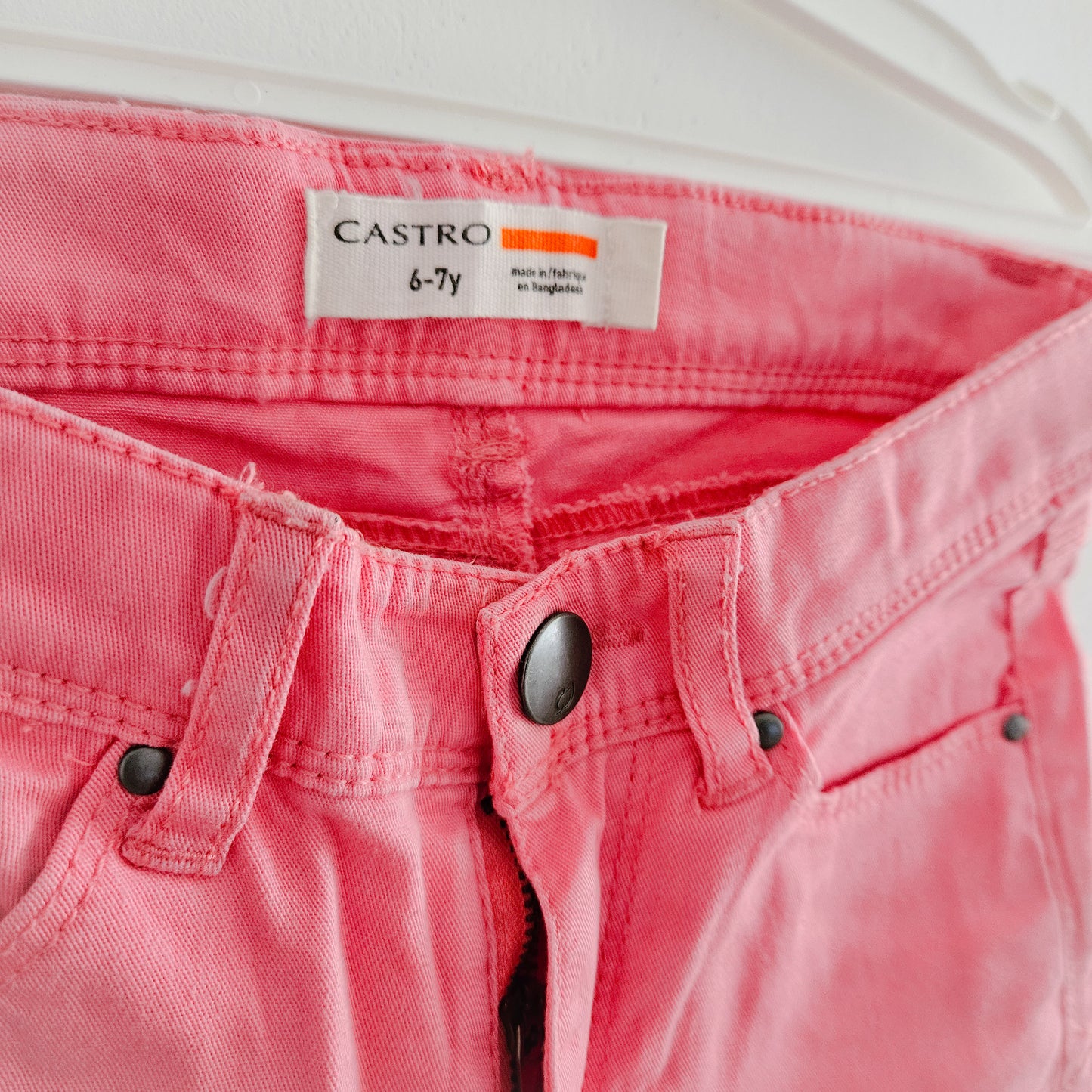 Castro מכנסי ילדות צבע ורוד גיל 6-7