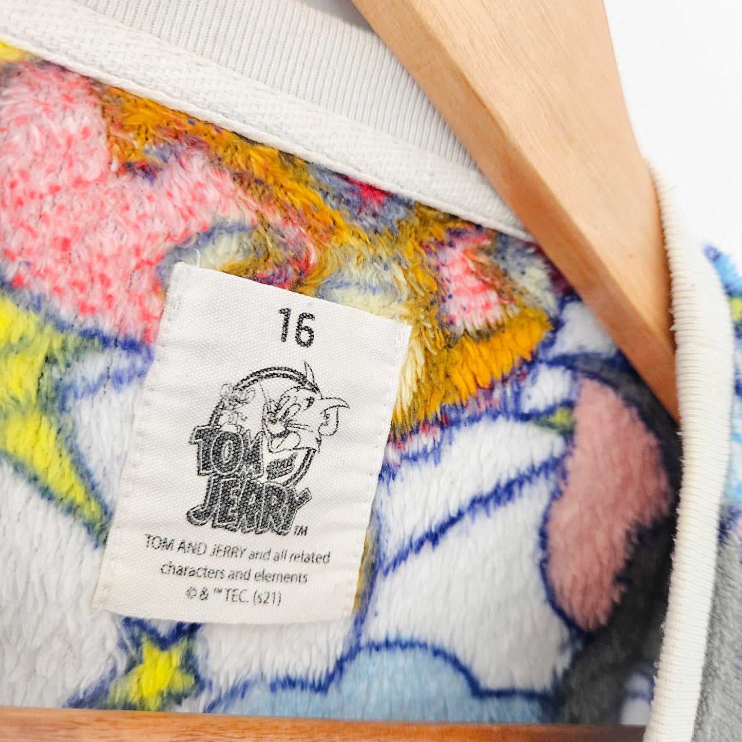 TOM&JERRY חולצת פיג'מה פליז מידה 16 