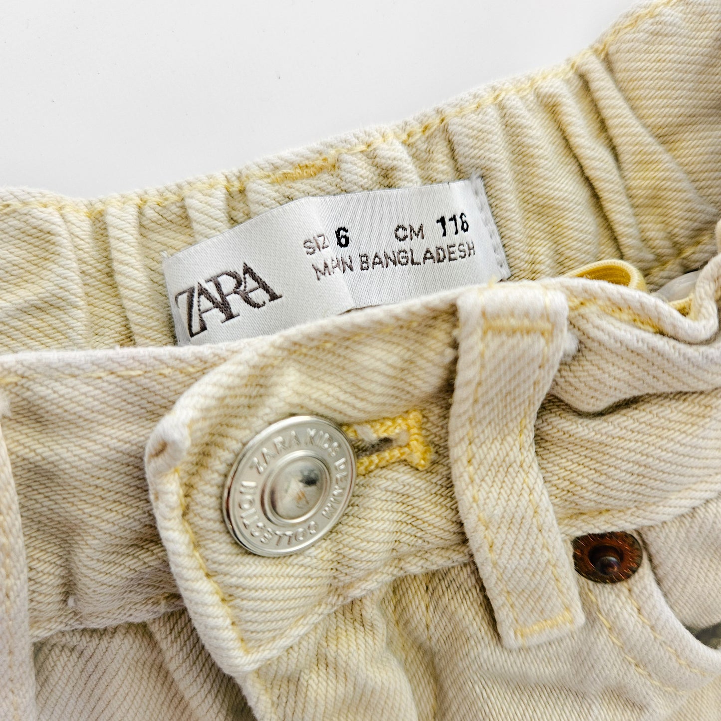 ZARA ג'ינס קצר לילדות גיל 6 