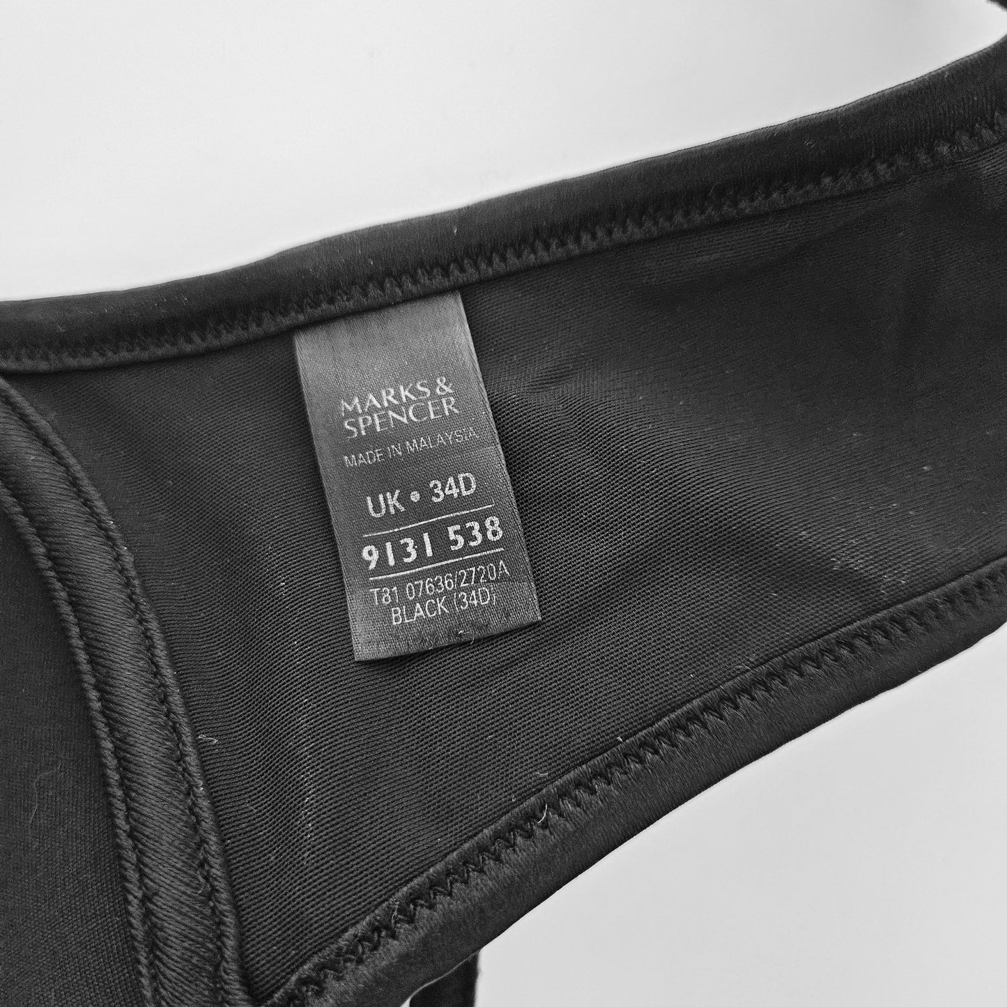 MARKS & SPENCER חזייה שחורה מידה D34