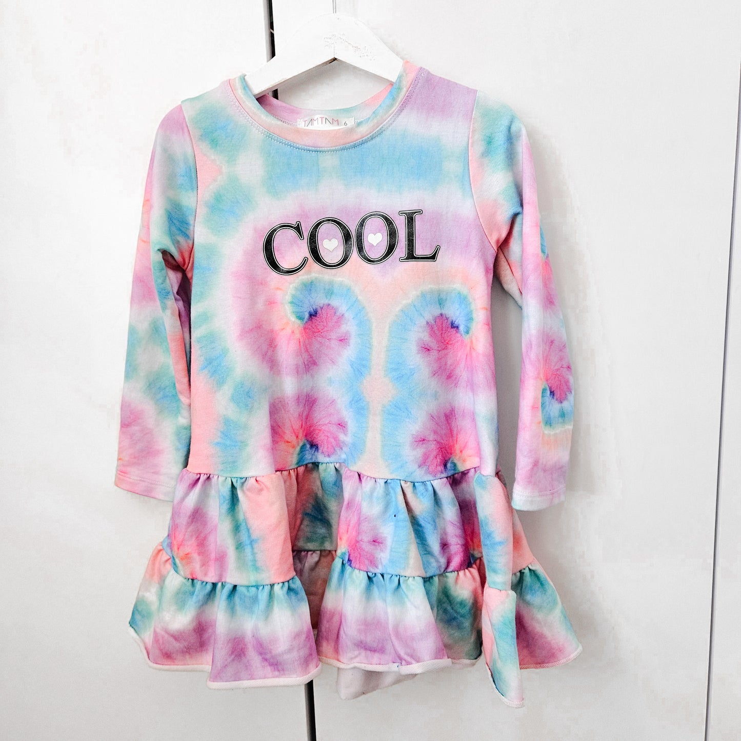 TAMTAM שמלה טאי דאי צבעונית לילדות 6