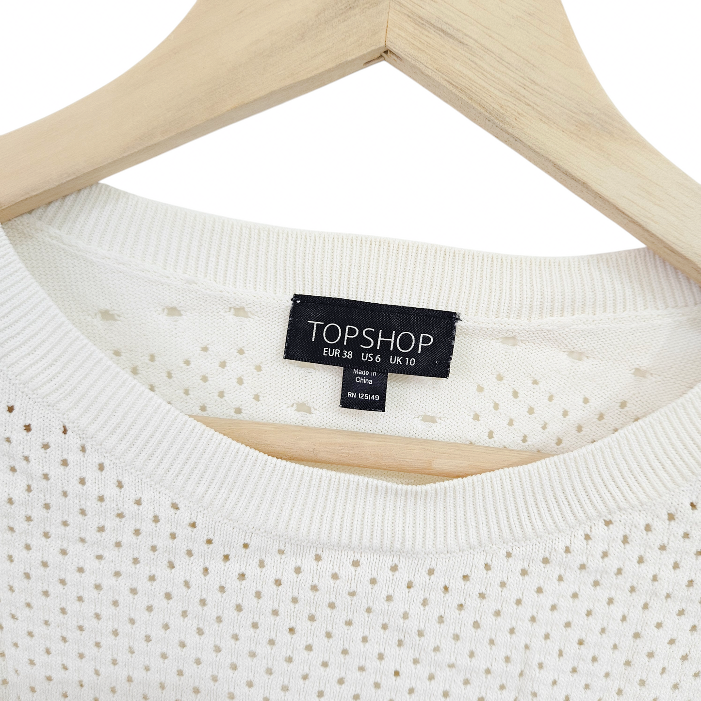 TOPSHOP חולצת סריג דקה לאישה מידה 38