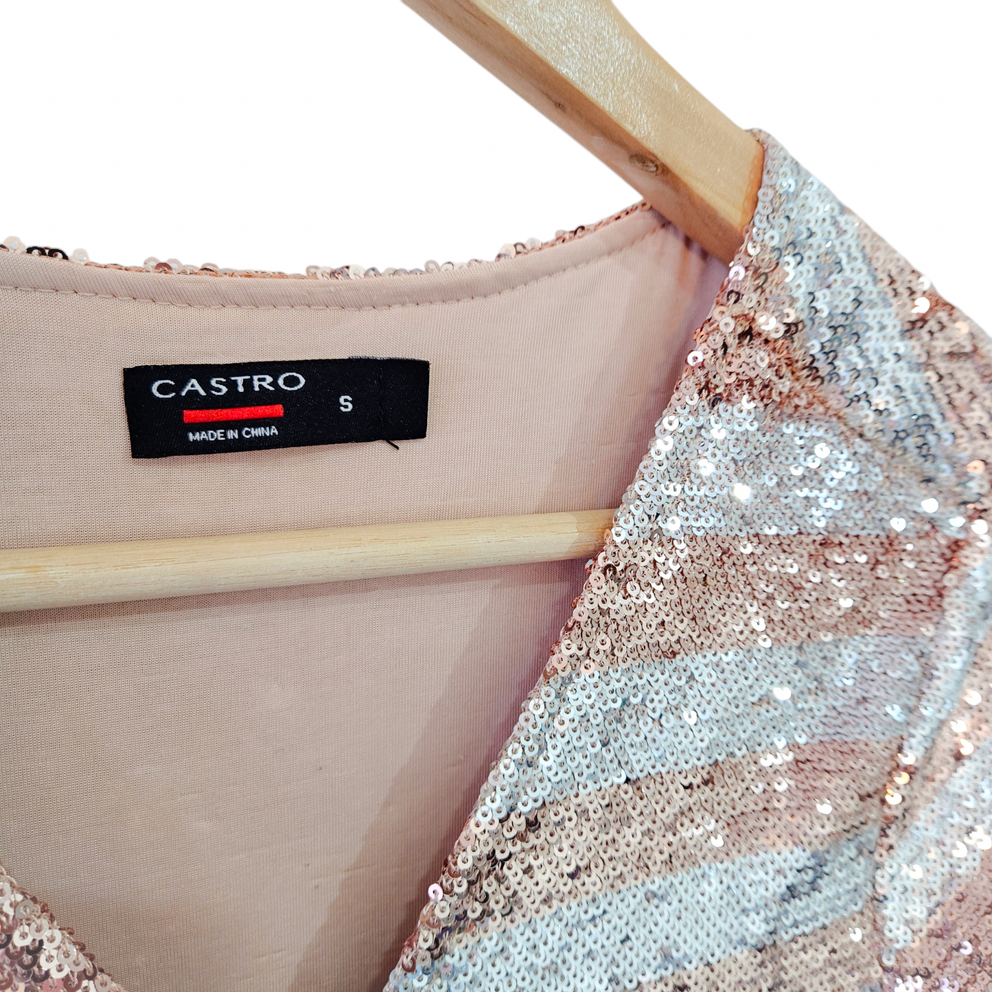 CASTRO שמלת פייטים לאישה מידה S