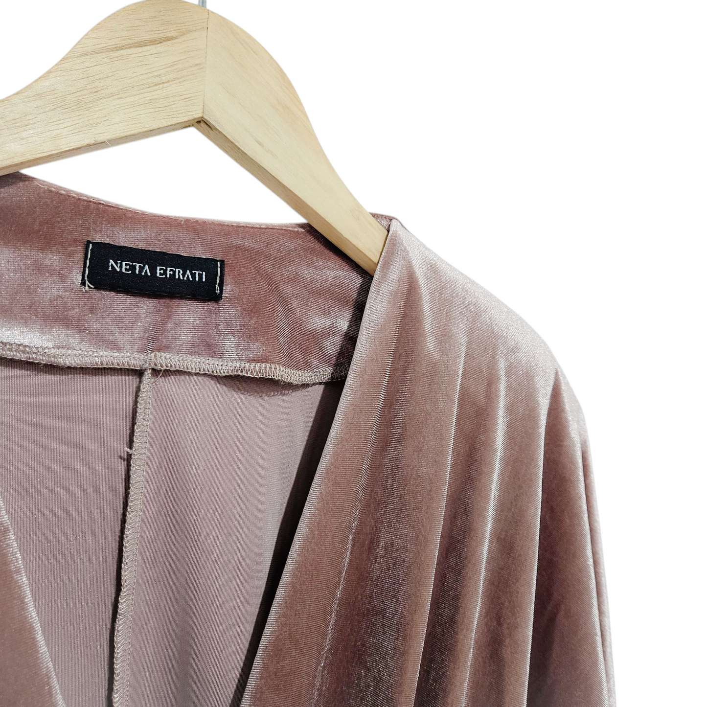 Neta Efrati שמלת קטיפה עם כריות כתפיים לאישה מידה S