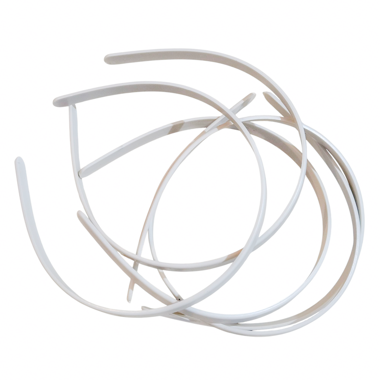 5 קשתות פלסטיק לבנות לשיער