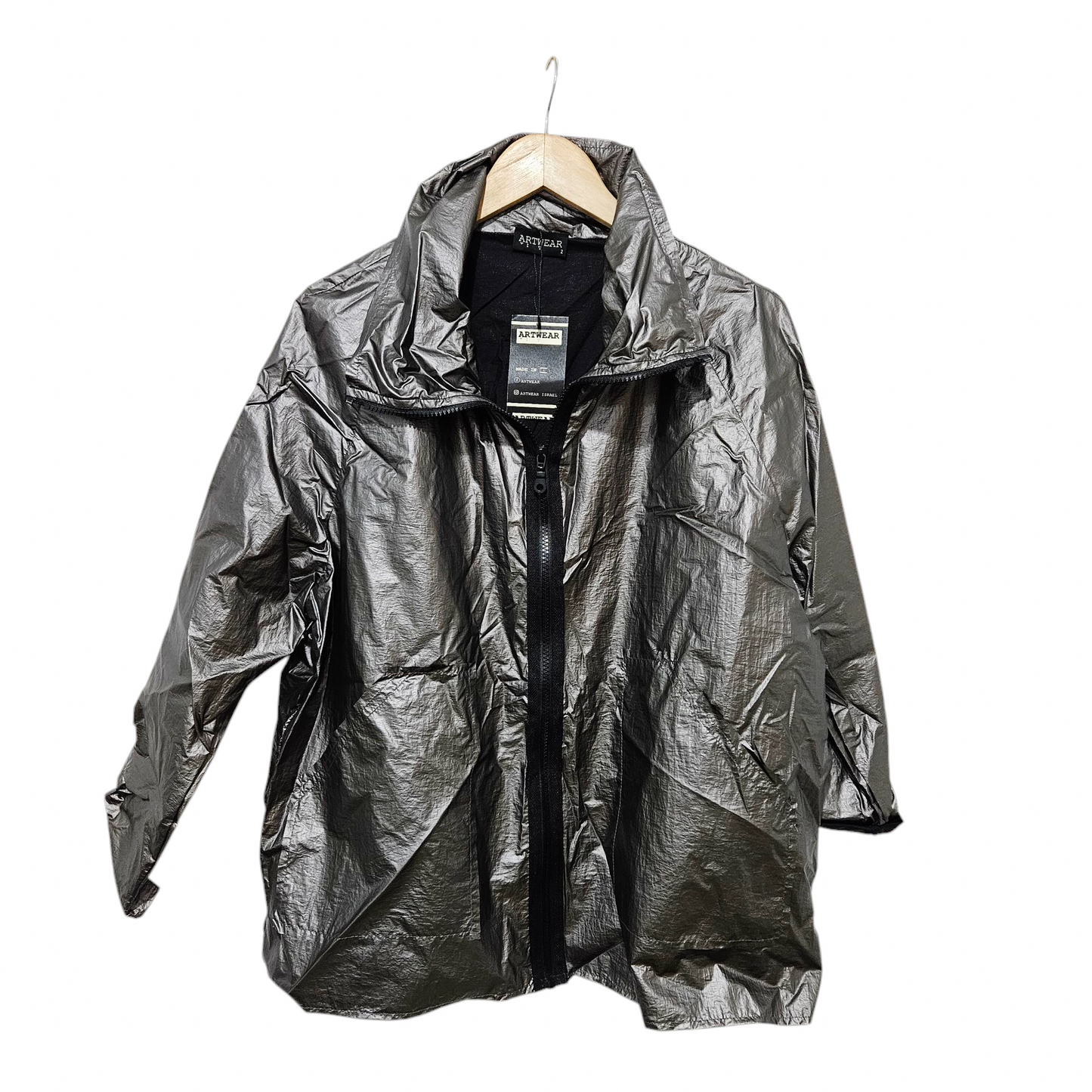 ARTWEAR ג'קט כסוף לאישה חדש עם תווית מידה 2 M