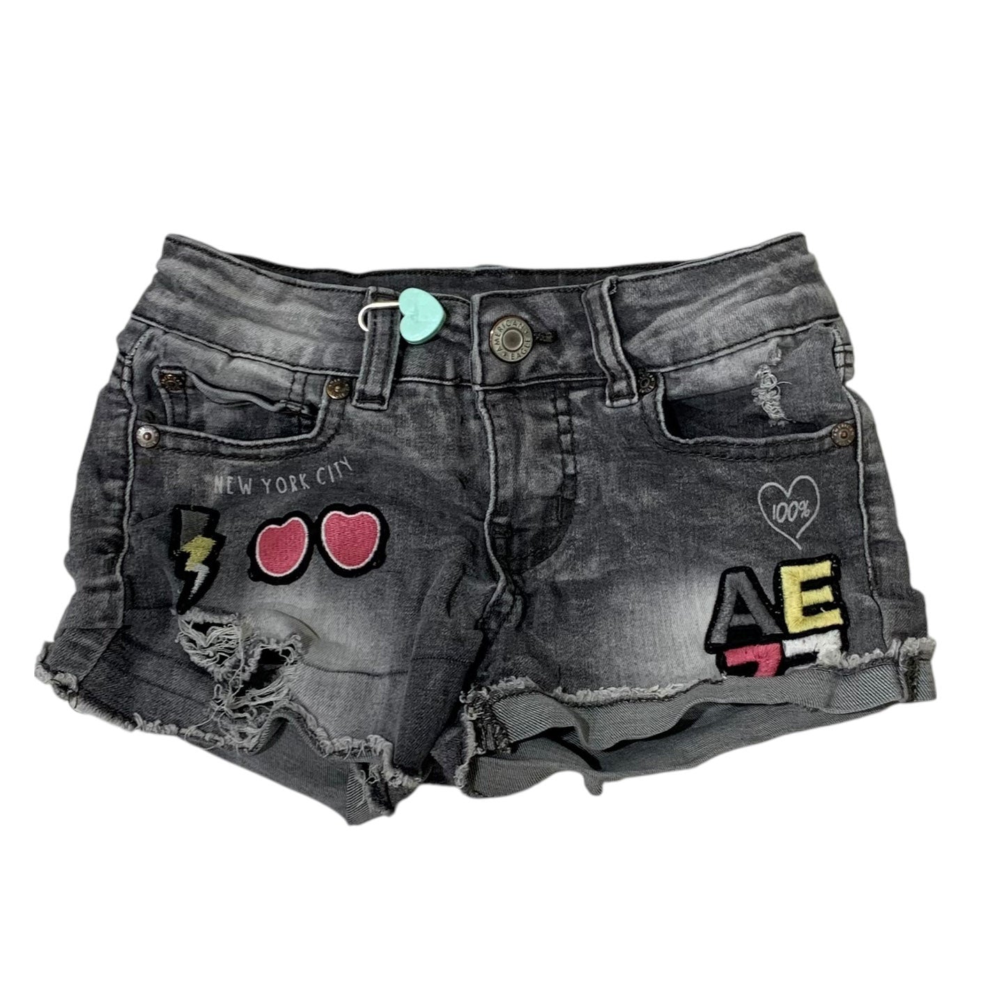 ג׳ינס קצר לילדה American eagle מידה 8
