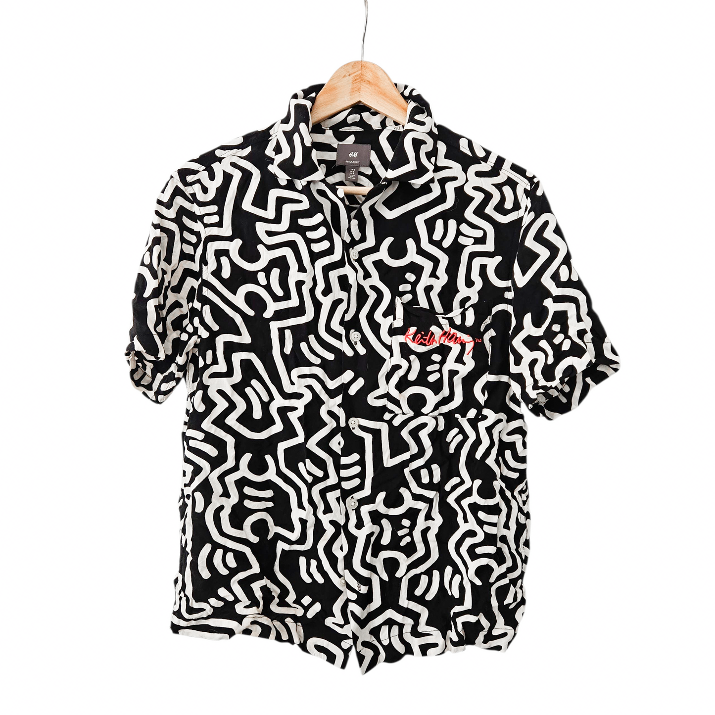 H&M חולצה קצרה מכופתרת לגבר מידה S