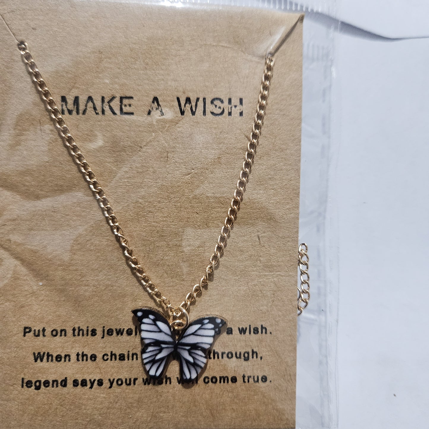 MAKE A WISH שרשרת פרפר חדשה