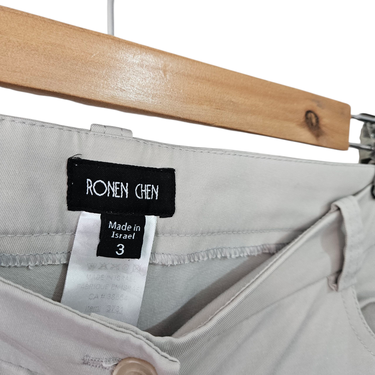 Ronen Chen מכנסיים אפורים לאישה מידה L