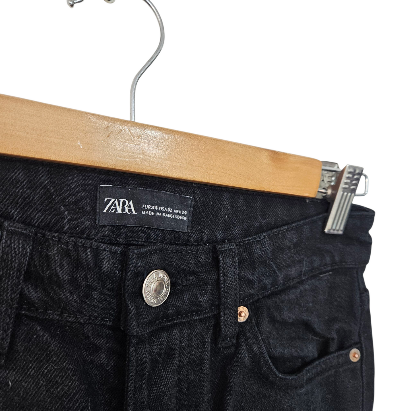 ZARA ג'ינס שחור לאישה מידה 34