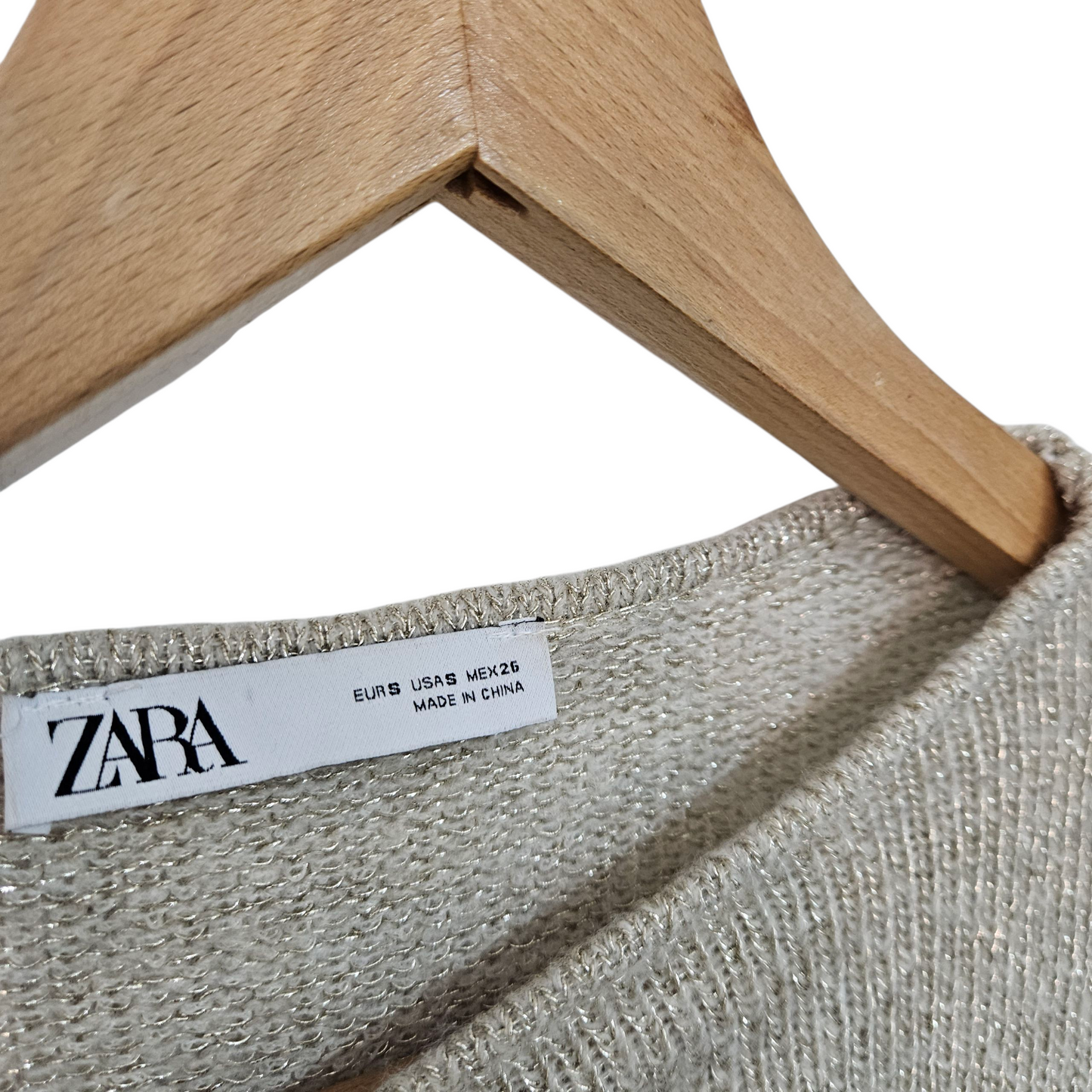 ZARA חולצת סריג לאישה מידה S