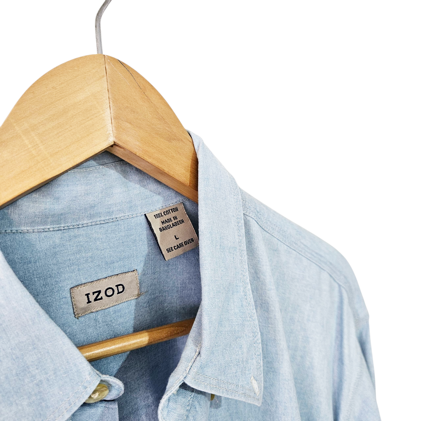 IZOD חולצה ארוכה מכופתרת לגבר מידה L