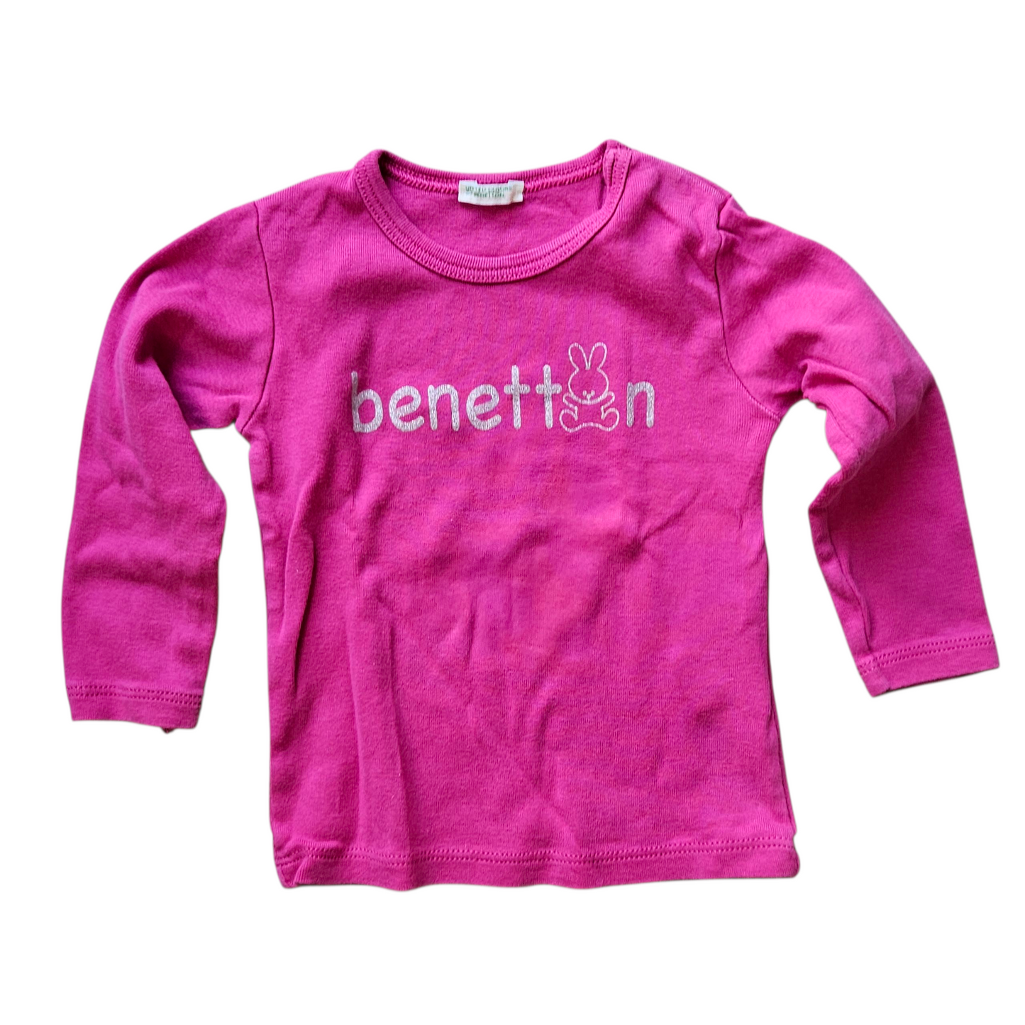 UNITED COLORS OF BENETTON חולצה ארוכה דקה לתינוקות גיל 9-12 חודשים