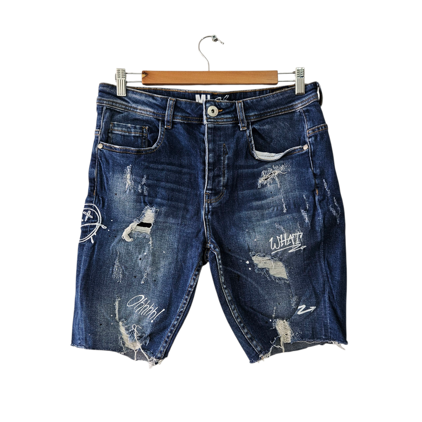 MANIA JEANS ג'ינס קצר לגבר מידה 28