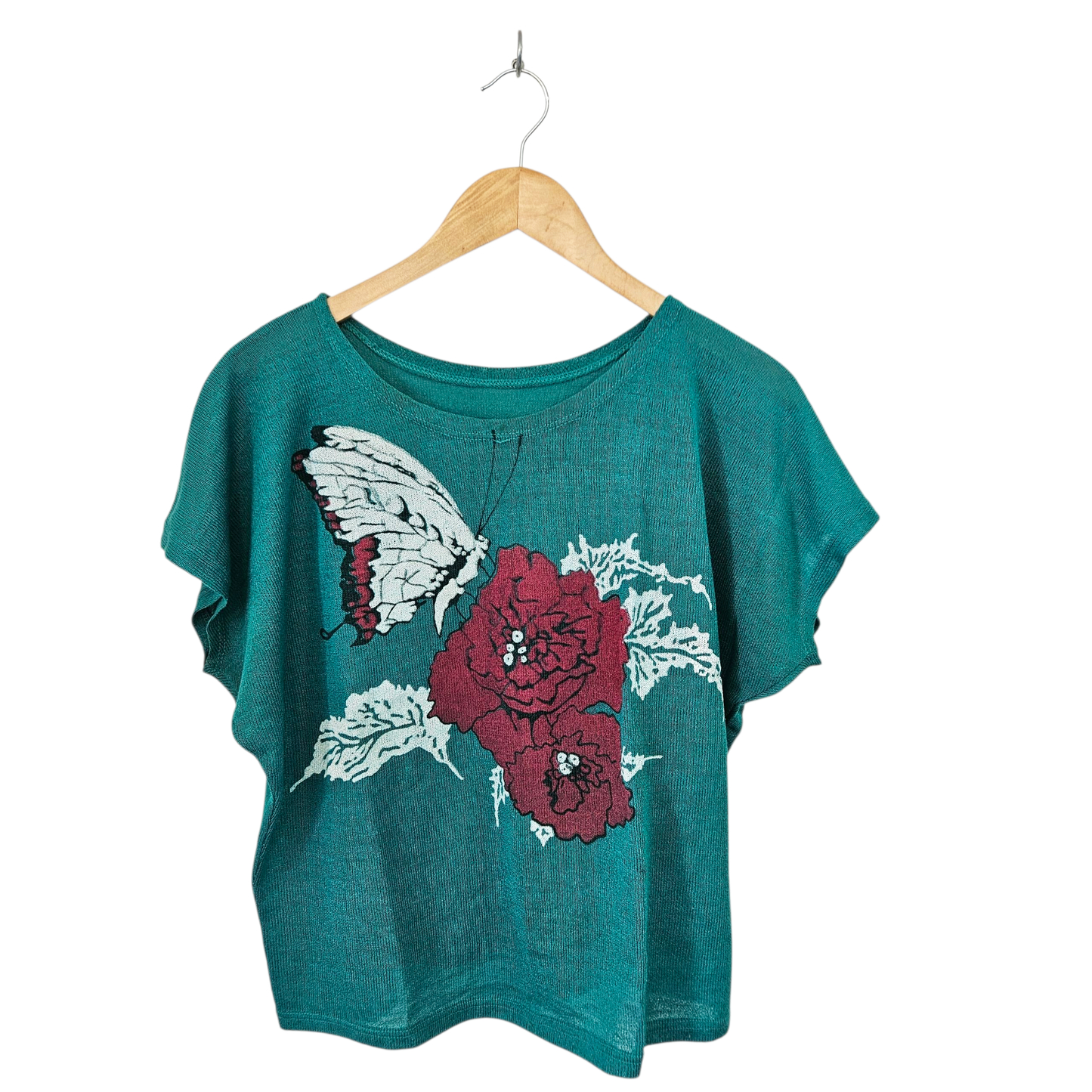 חולצת סריג קצרה לאישה מידה XL