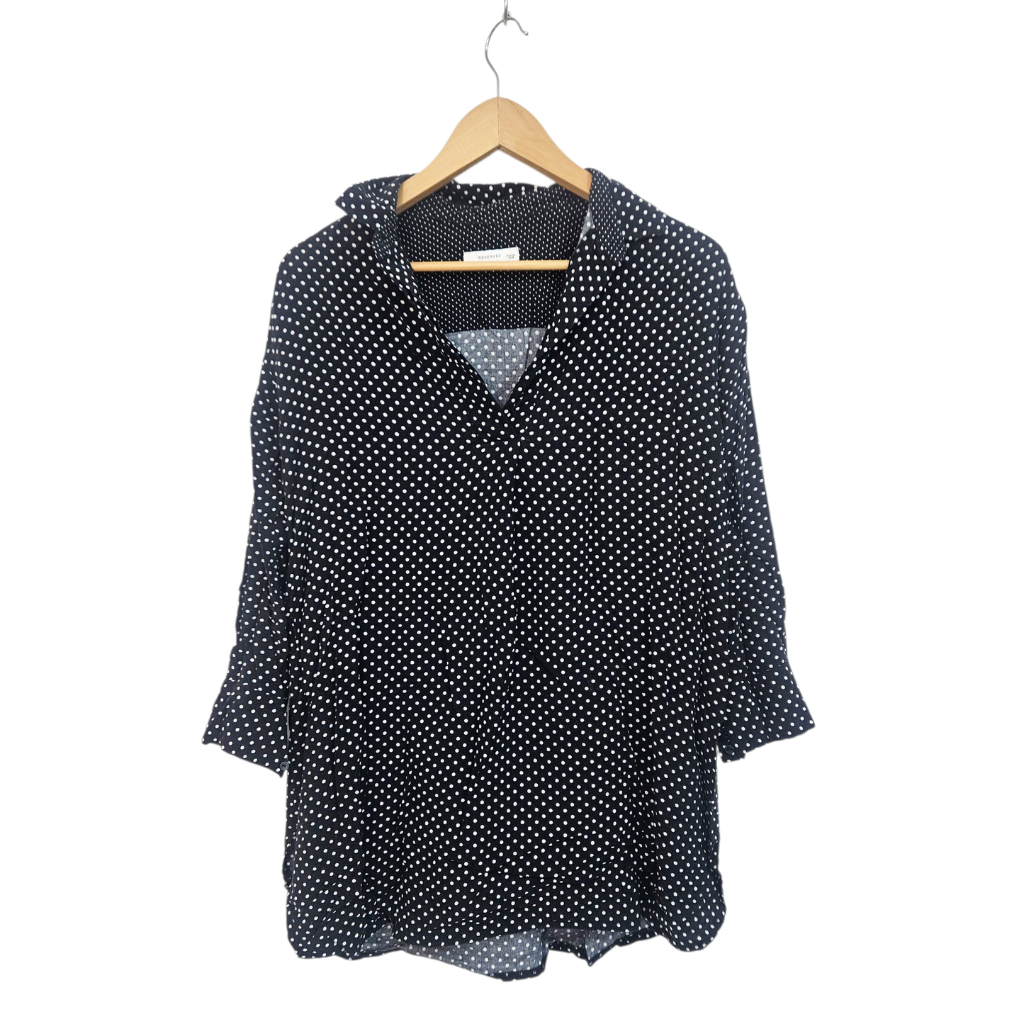 RESERVED חולצה ארוכה דקה אוברסייז לאישה מידה 34