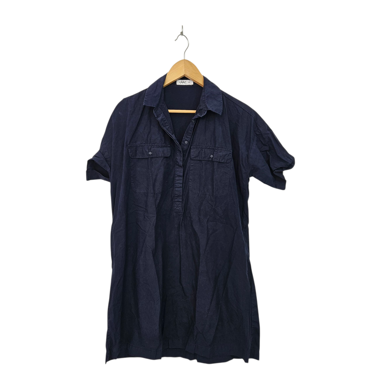 CASTRO שמלה אוברסייז כחולה לאישה מידה 36