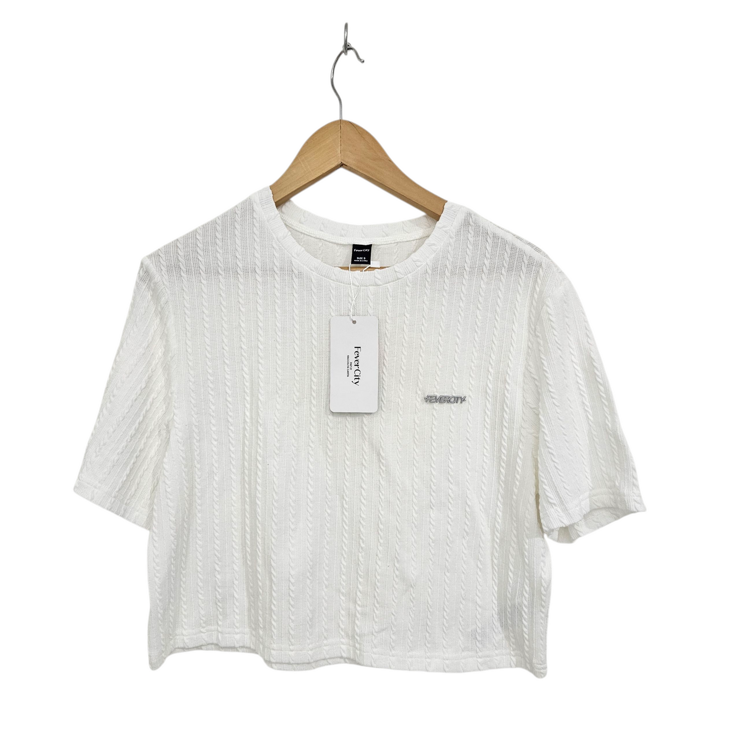 FEVER CITY חולצה קצרה חדשה לאישה מידה S