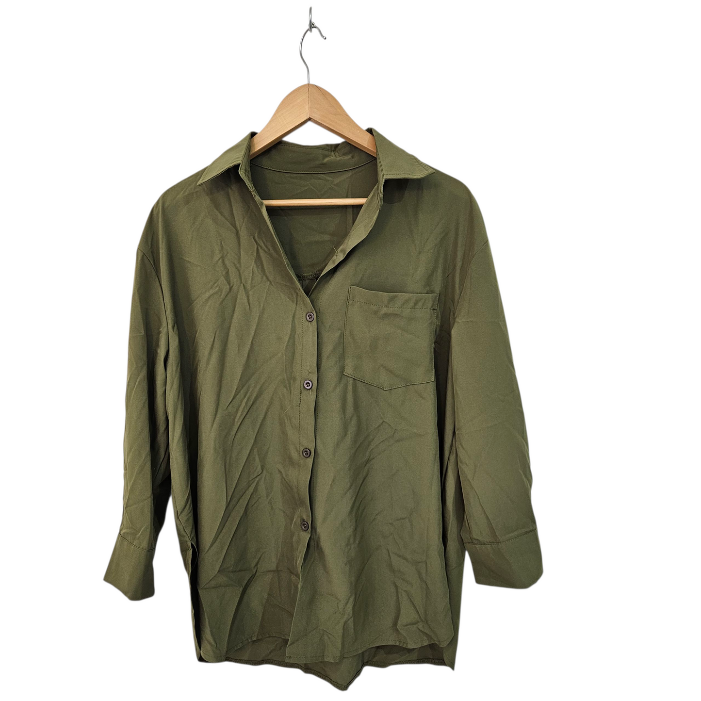 חולצה ארוכה מכופתרת לאישה מידה XL