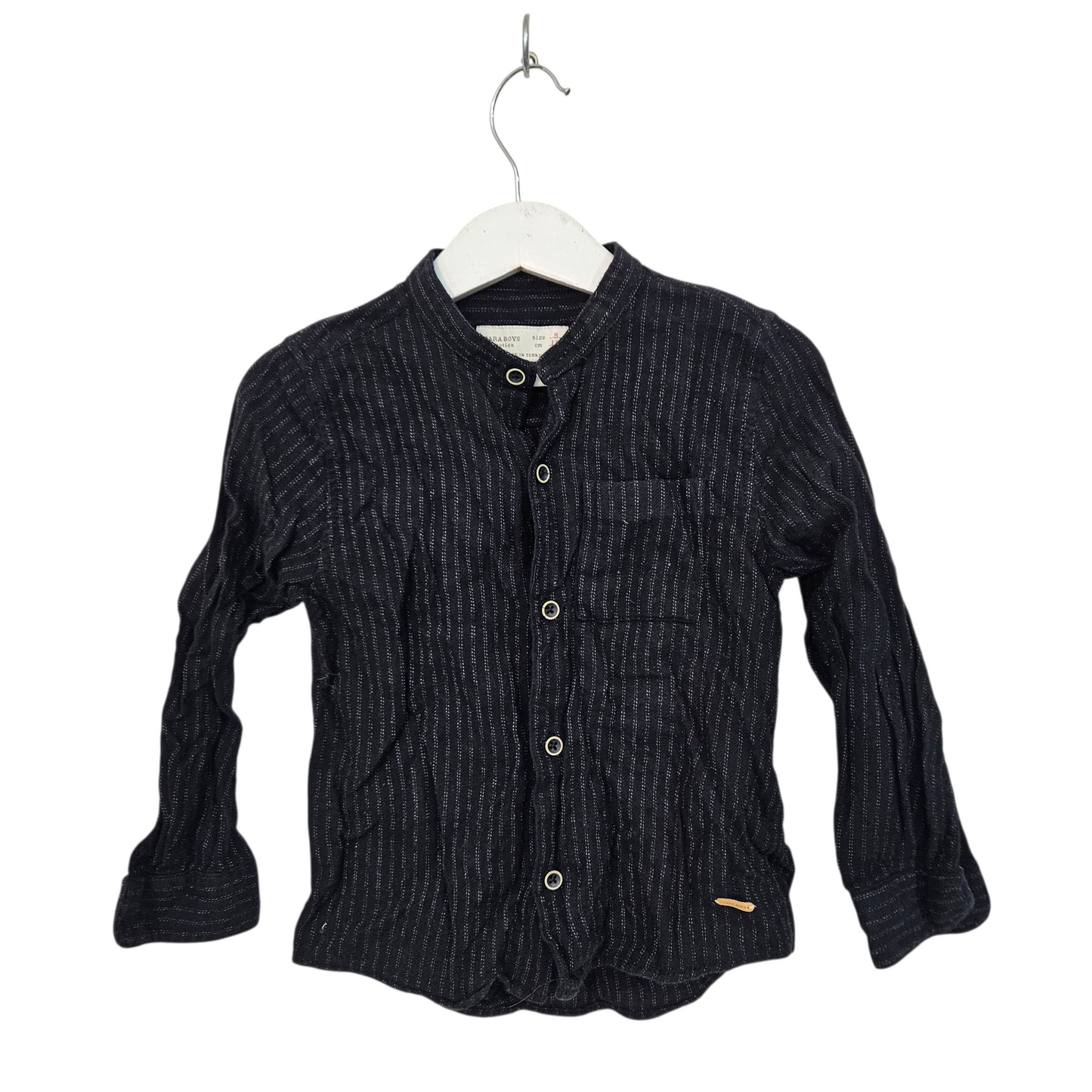 ZARA חולצה ארוכה מכופתרת לילדים גיל 5