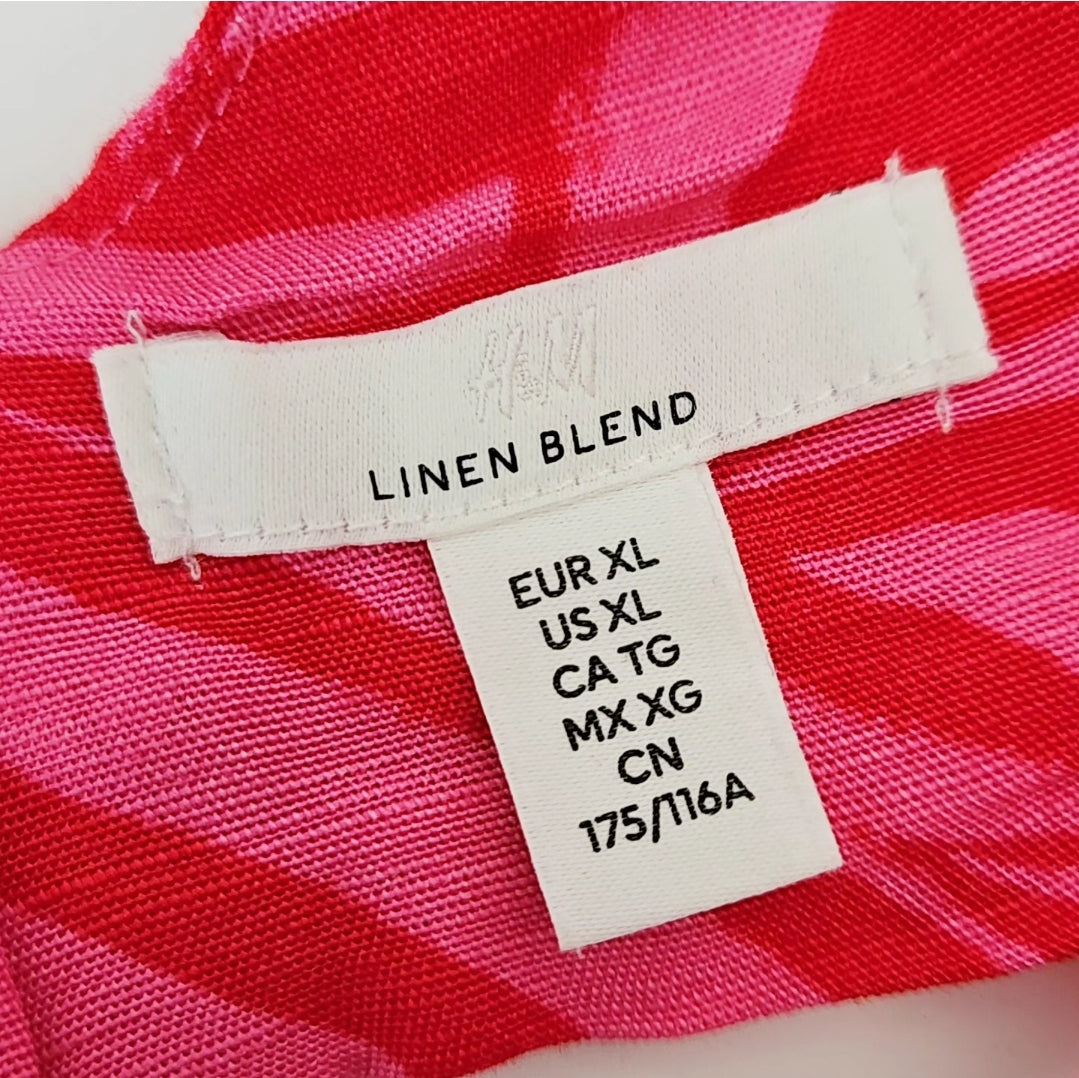 H&M טופ ורוד מידה XL