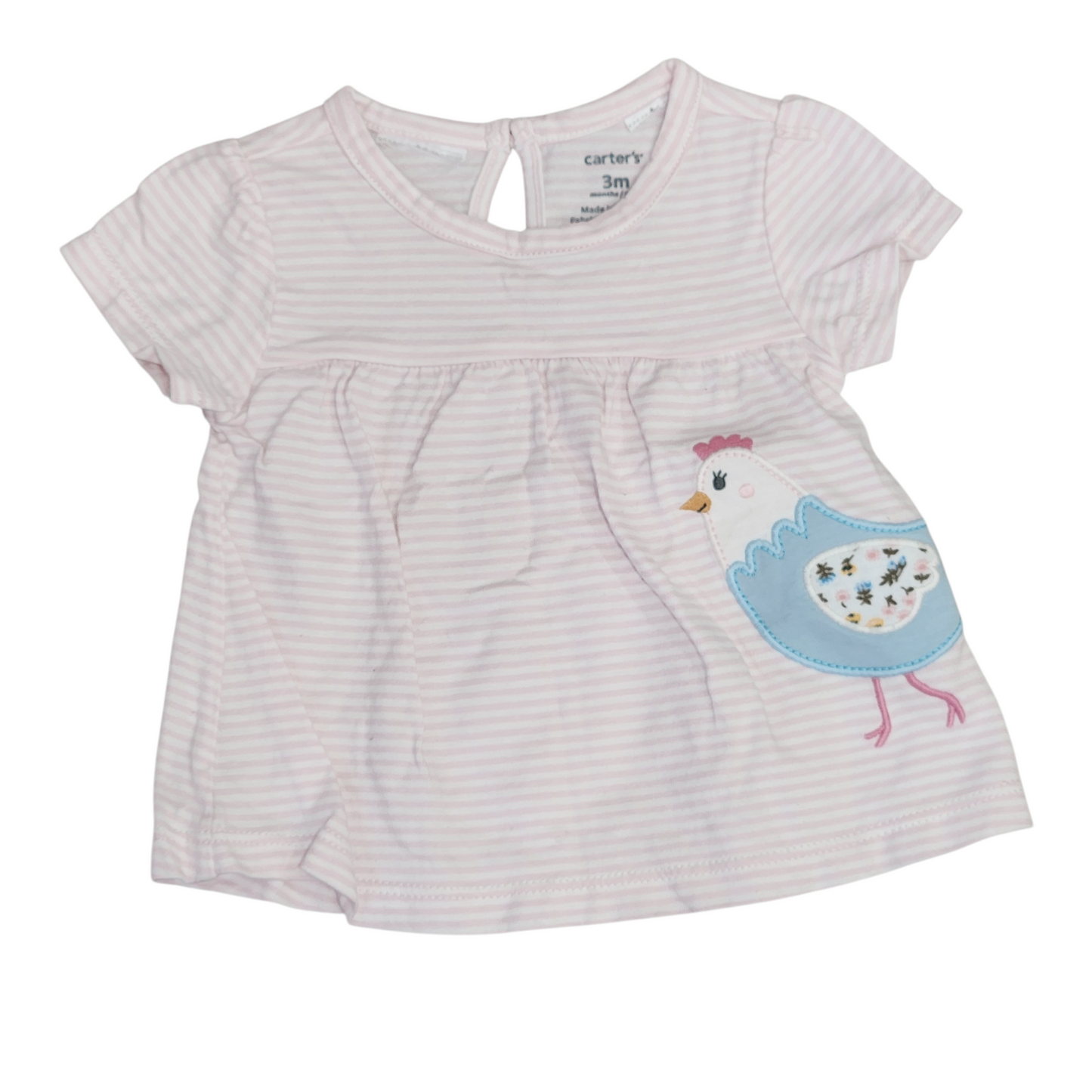 CARTER'S חולצה קצרה לתינוקות גיל 0-3 חודשים