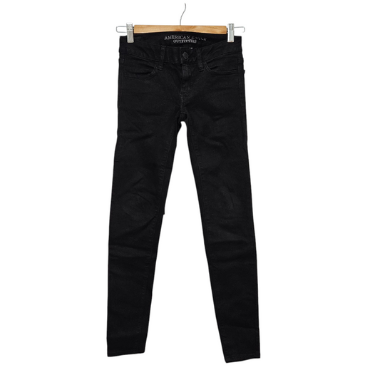 AMERICAN EAGLE מכנסיים שחורים לאישה מידה 00 30
