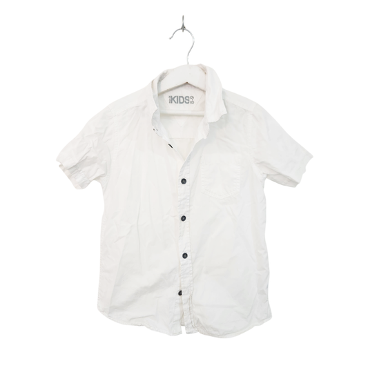 EXPO KIDS חולצה מכופתרת קצרה לבנה לילדים גיל 8-9