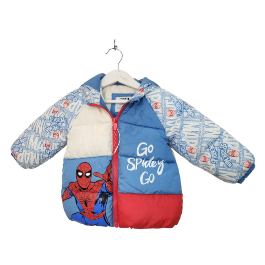 PRIMARK מעיל ספיידרמן לתינוקות | גיל 12-18 חודשים | כתם פנימי לא נראה כלפי חוץ